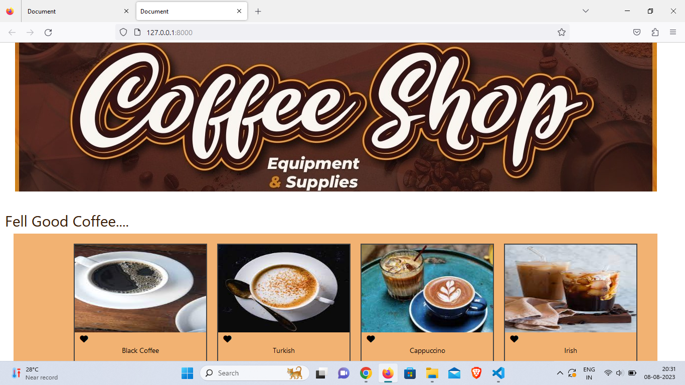 Coffee Shop Website